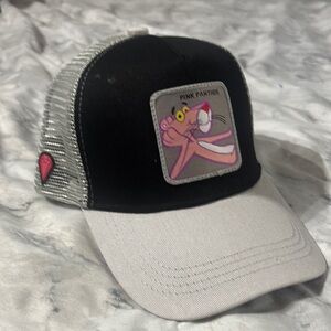 Pink Panther Black and Gray Cap